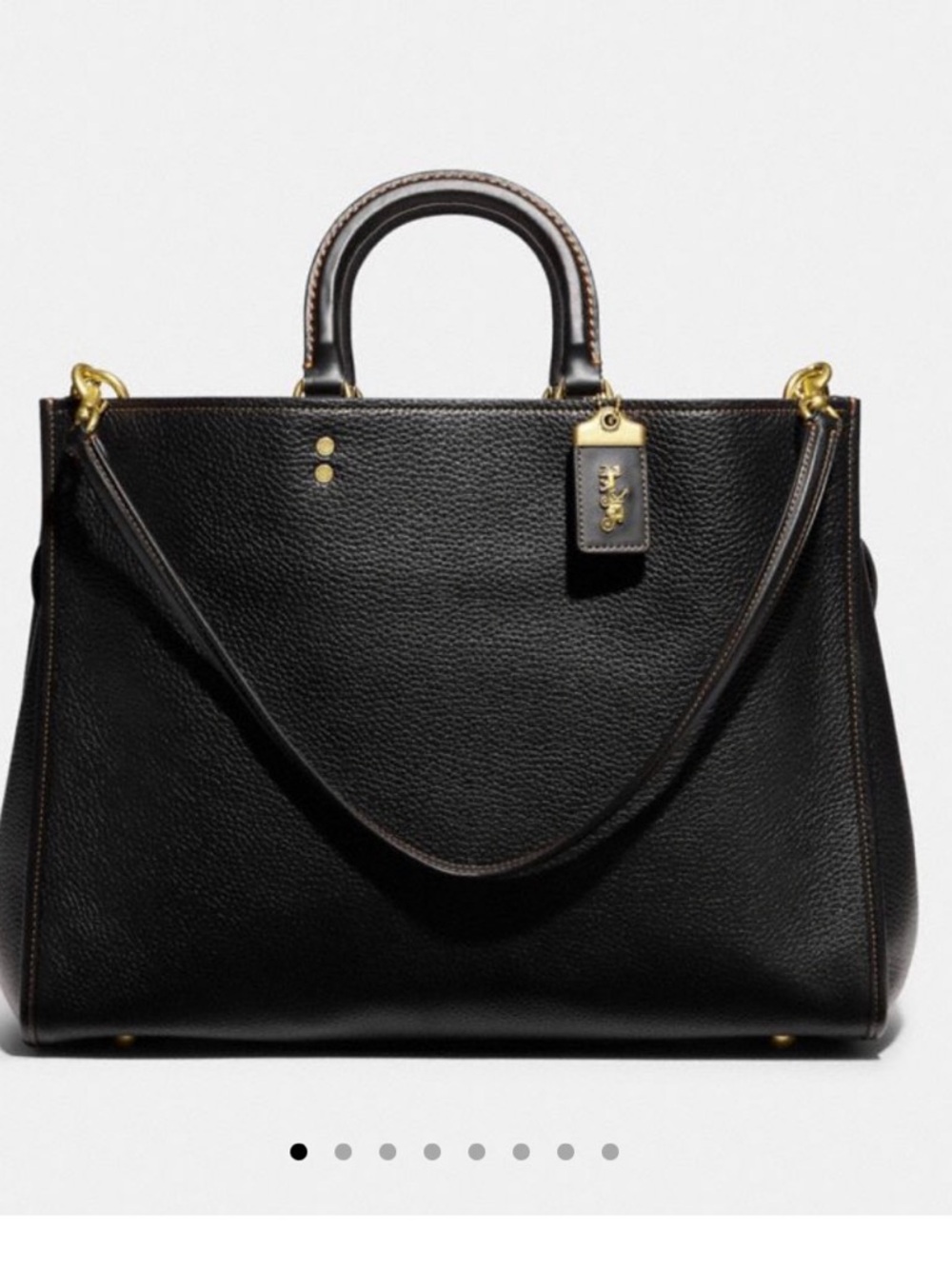 Authentic COACH Women’s Black Leather Rouge 39- Pebbled Leather